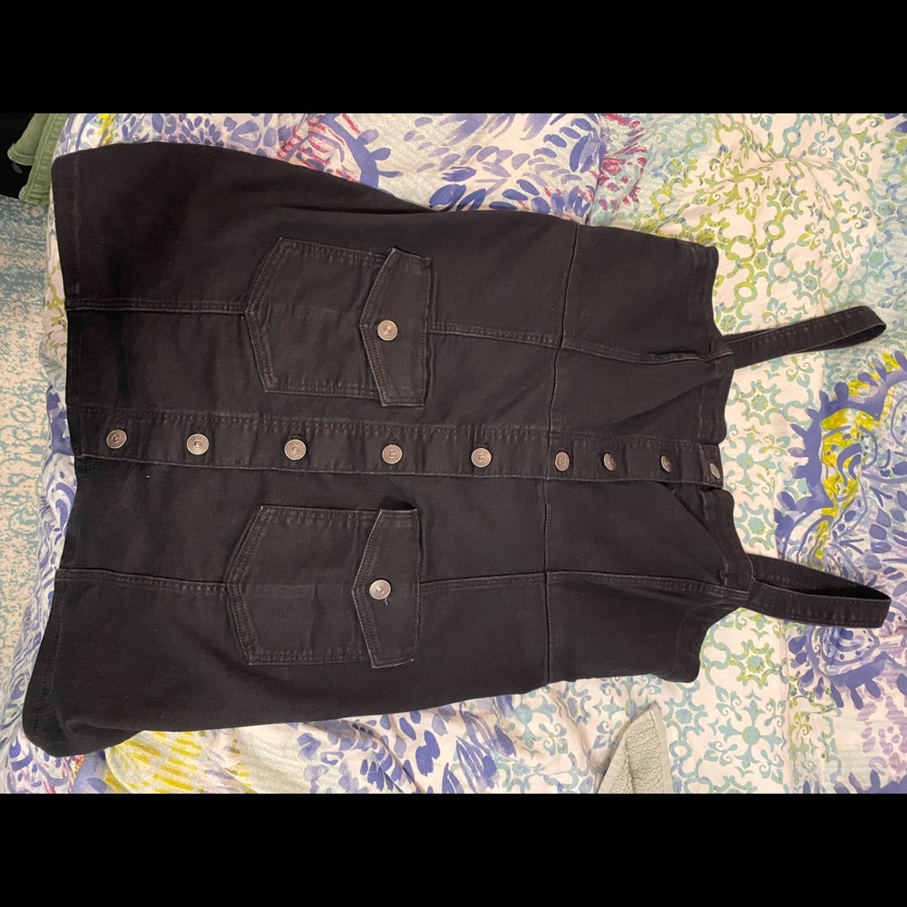 DIVIDED black OVERALLS denim